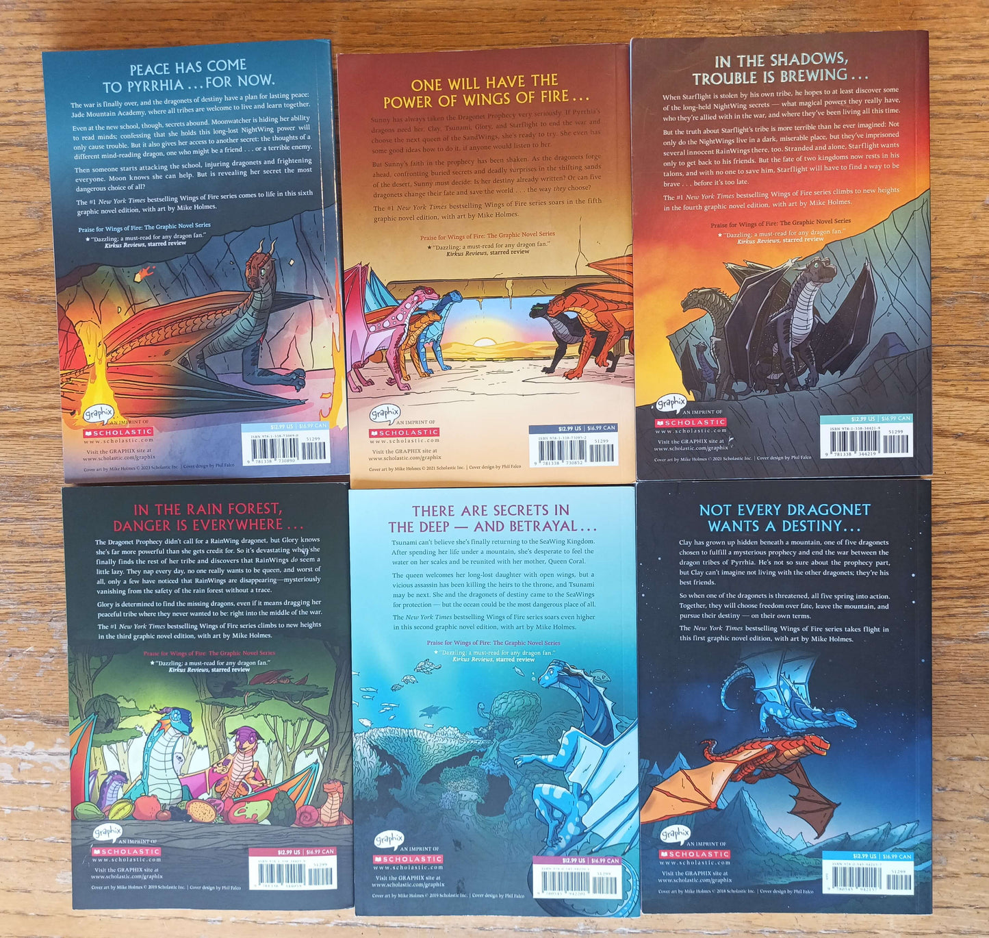 Wings of Fire Graphic Novel Collection #1-6 + Journal 'Forge Your Dragon World'