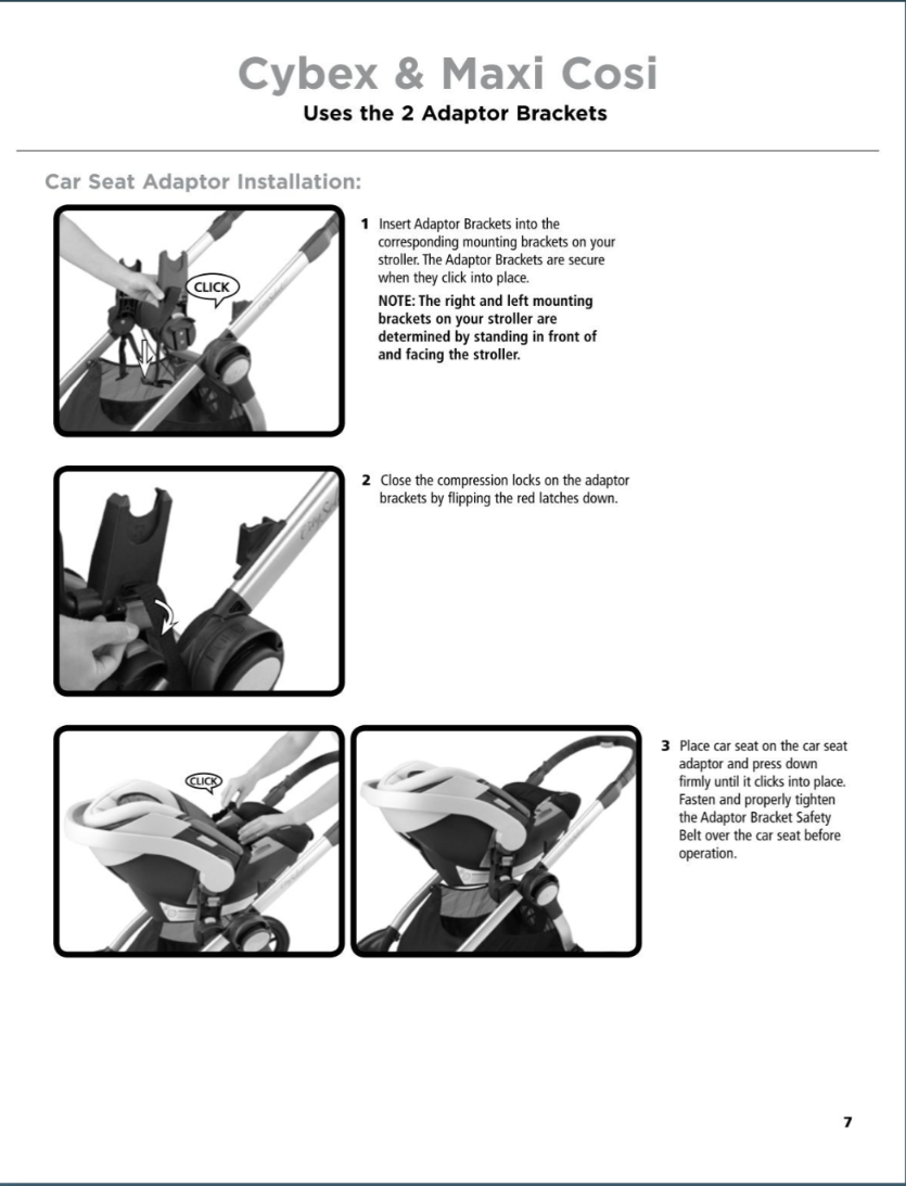 City select car seat/stroller adapter
