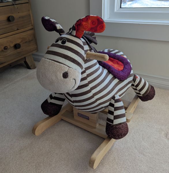 Wooden Rocking Zebra: MRSP $89.99 CAD