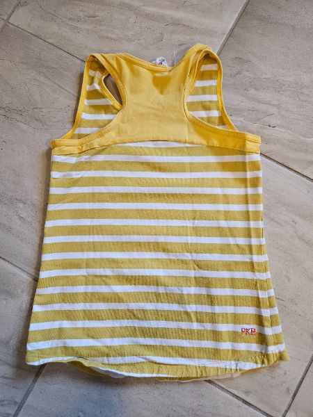 Girls tank top , yellow, peekaboo beans , size 8, Kids 7 & 8 (small)
