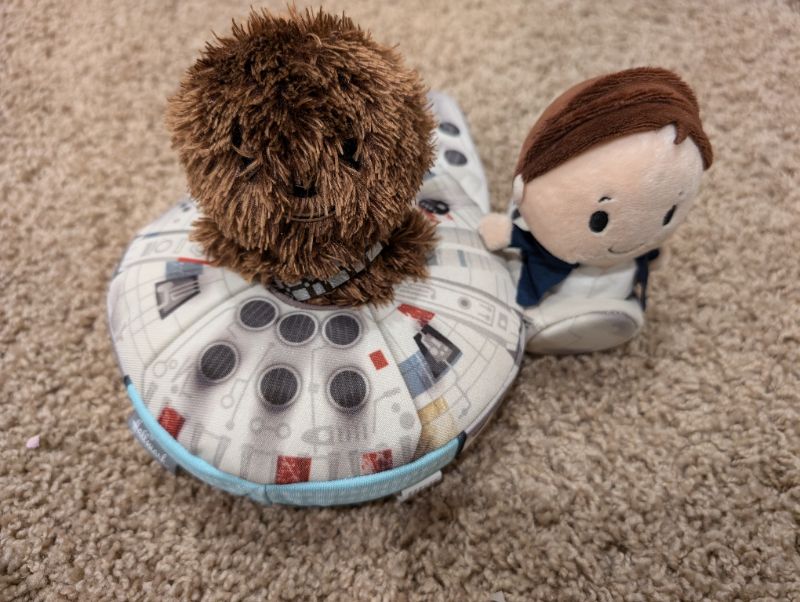 Star Wars Han Solo and Chewbacca in Millennium Falcon Plush Set