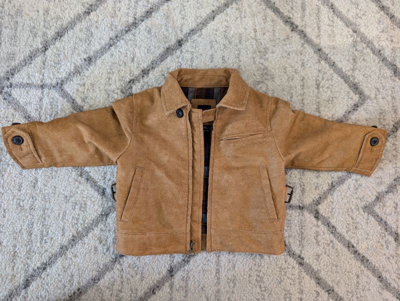 Light Brown "Leather" Jacket, 12-18M, Kids 18 Month (12-18M)
