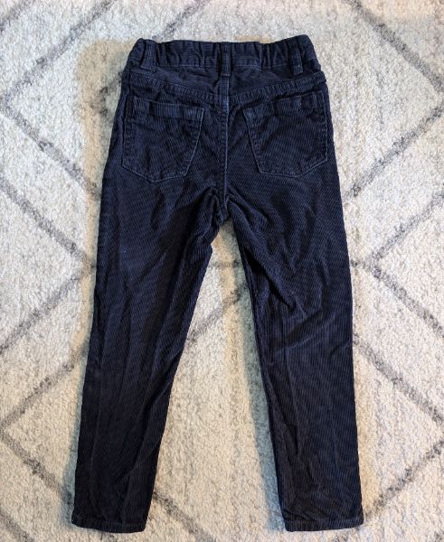 Navy Blue Slim Fit Corduroy Pants, H&M, Size 5/6, Kids 5/5T (extra small)