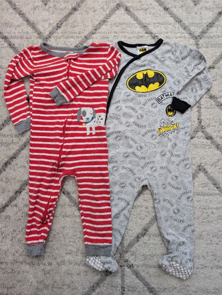 2 Sleepers, 24M, Batman & Red Stripe, Kids 24 Month (18-24M)