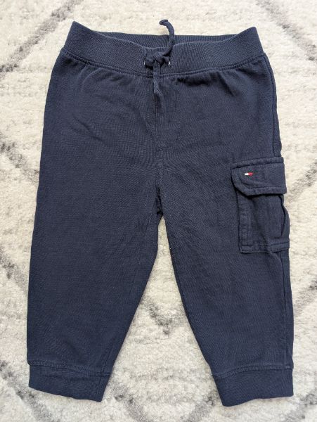 Knit Cargo Pants, Tommy Hilfiger Blue, 2T, MSRP $28, Kids 18 Month (12-18M)