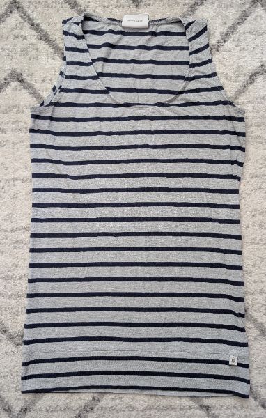 2 Striped Maternity Shirts, Grey & Pink, Small, Maternity S (4-6)
