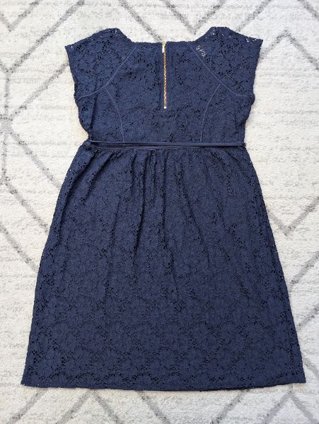 Motherhood, Navy Blue Lace Dress, Small, Maternity S (4-6)