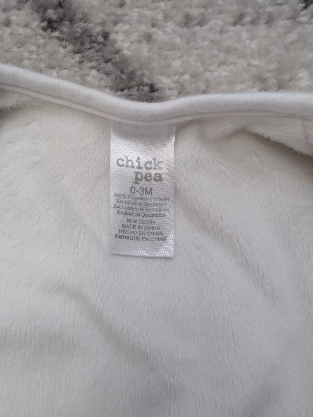 Chick Pea, Soft White Bunting Suit, 0-3M, Kids 3 Month (0-3M)