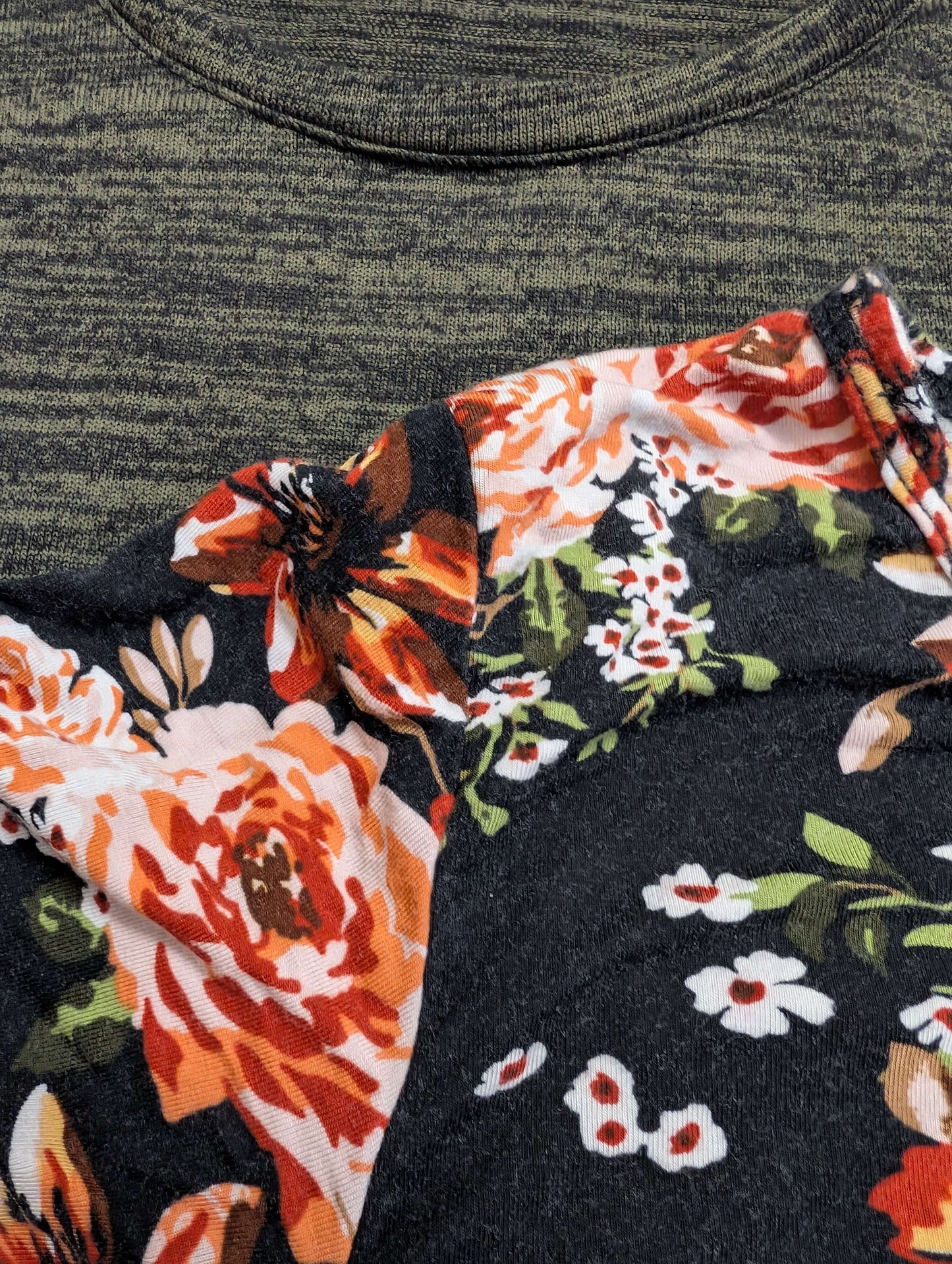 2 Nursing Tops, Green-Black & Floral, Medium, MSRP: $60, Maternity M (8-10)
