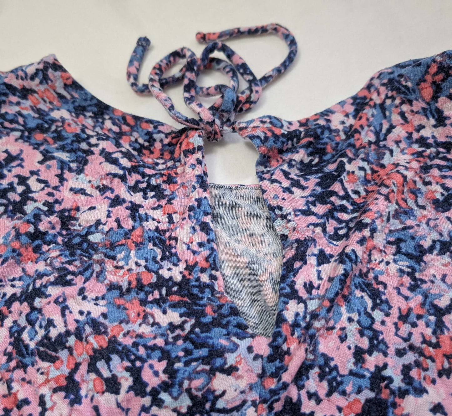 Motherhood Maternity, Nursing Dress, Blue & Pink, Maternity M (8-10)