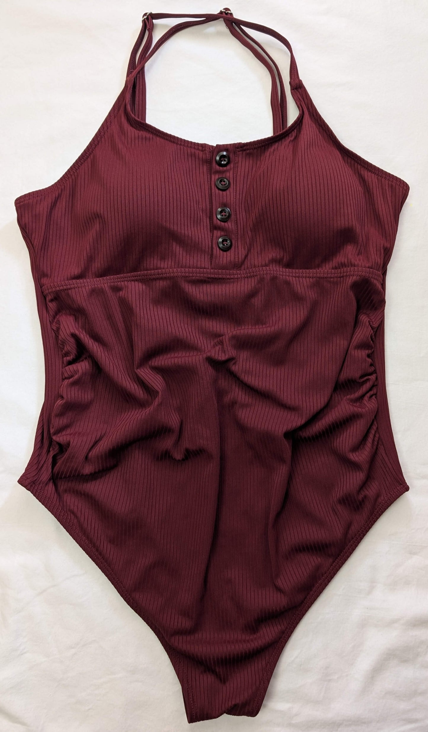 Summer Mae Burgundy Maternity Swimsuit, Large, Maternity L (12-14)