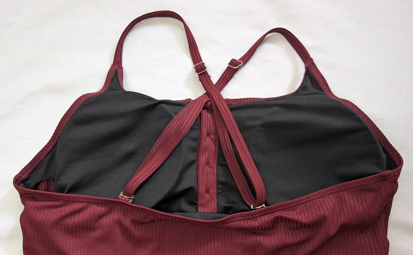 Summer Mae Burgundy Maternity Swimsuit, Large, Maternity L (12-14)