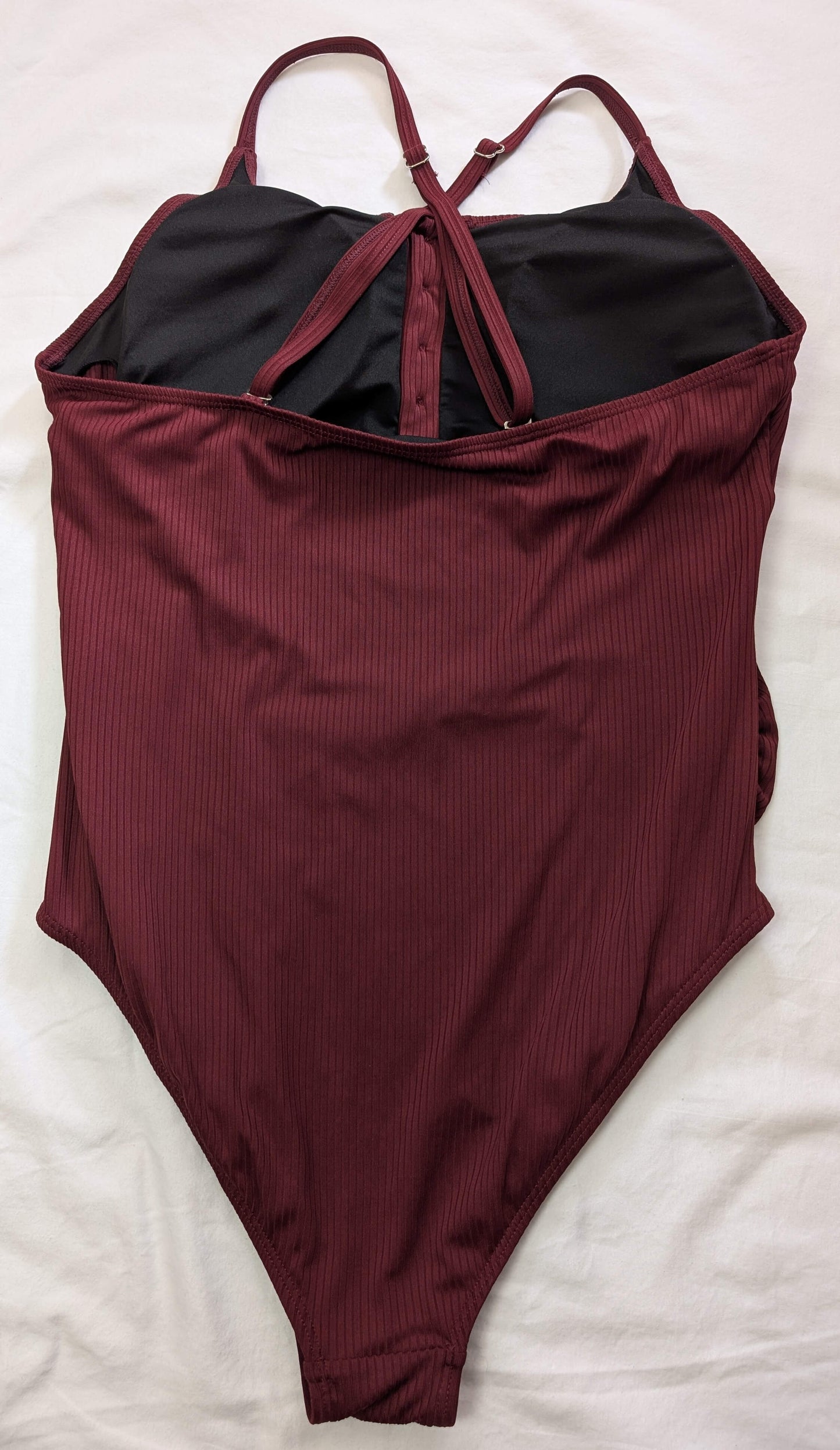 Summer Mae Burgundy Maternity Swimsuit, Large, Maternity L (12-14)