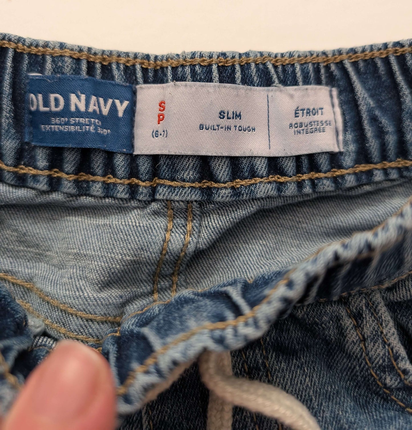 2 Pairs Jean Shorts, Size 6/7 (Small), Kids 6/6X (extra small)