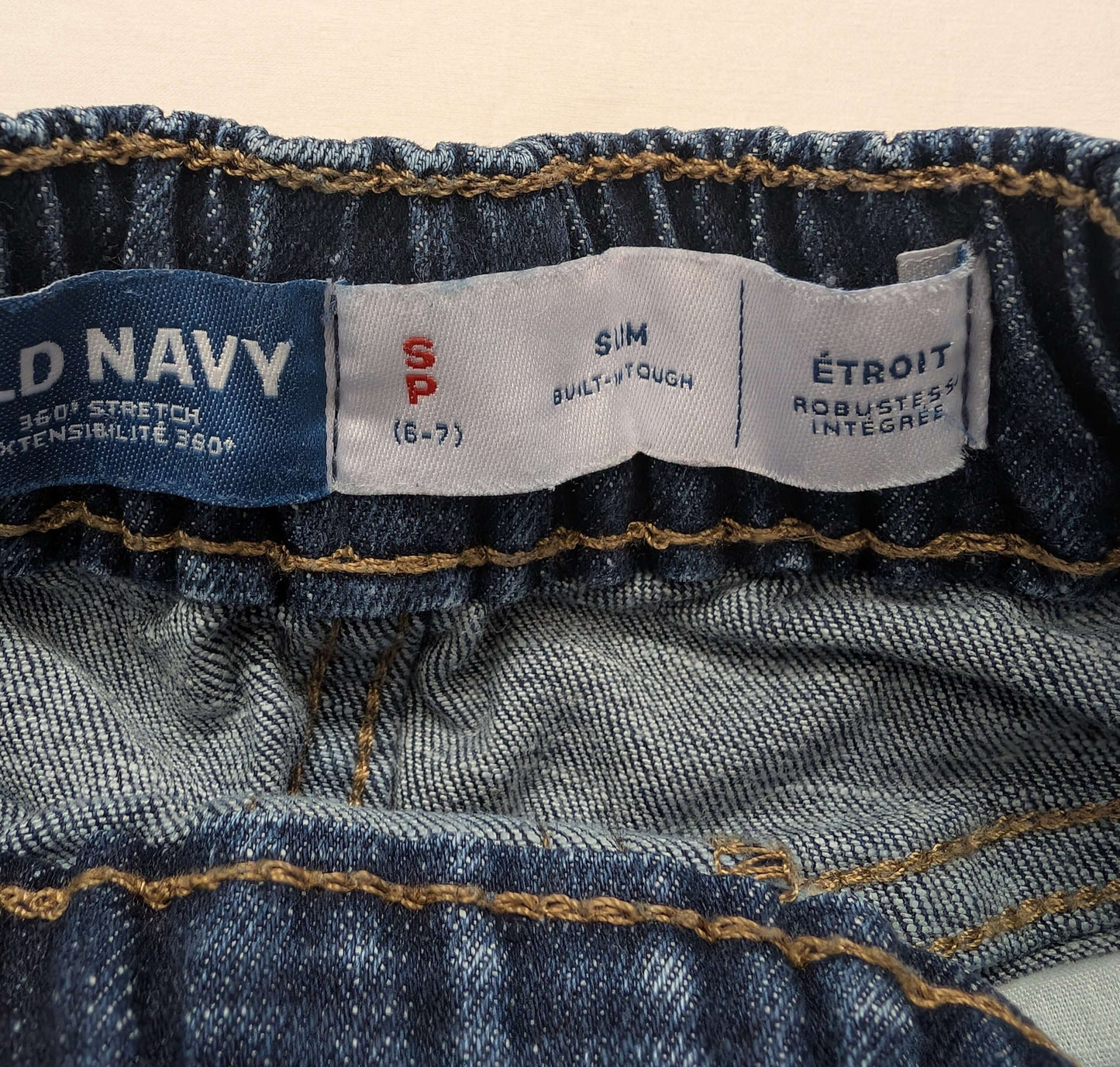 2 Pairs Jean Shorts, Size 6/7 (Small), Kids 6/6X (extra small)
