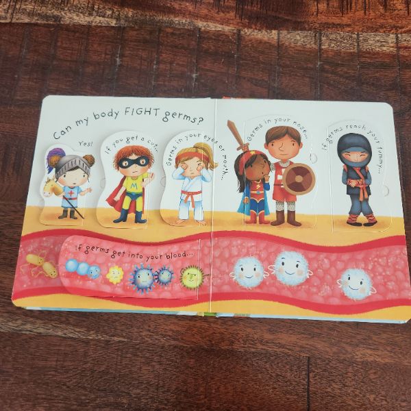 Usborne lift-the-flap book, 'What Are Germs?'