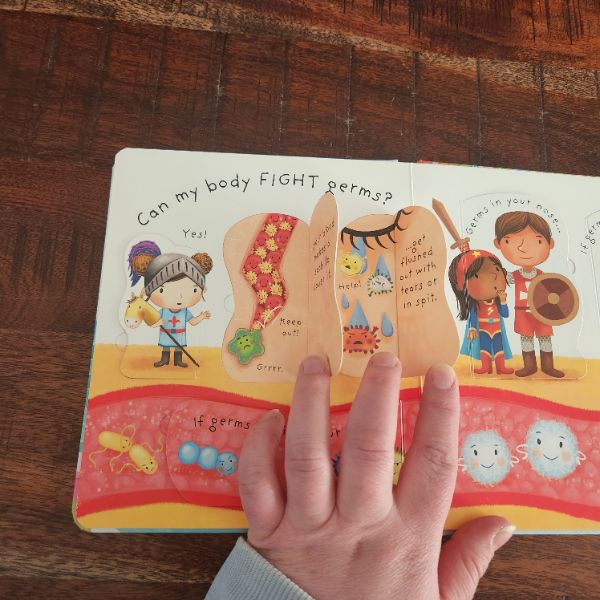 Usborne lift-the-flap book, 'What Are Germs?'