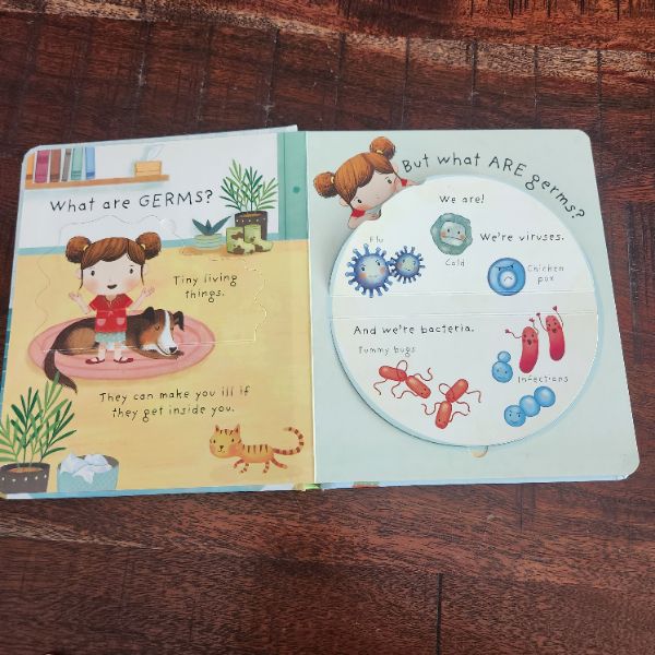 Usborne lift-the-flap book, 'What Are Germs?'
