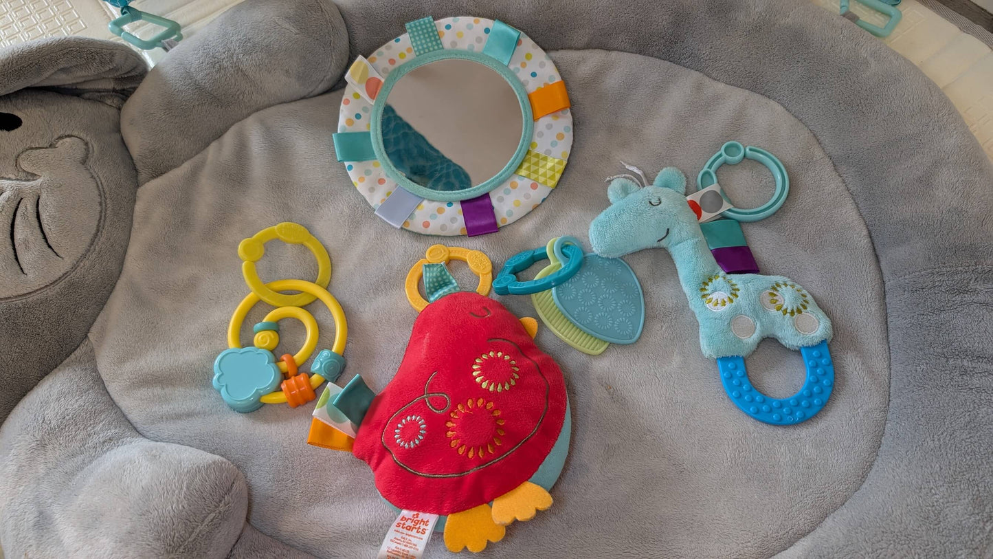 Bright Starts Elephant Activity Playmat Discovery Gym