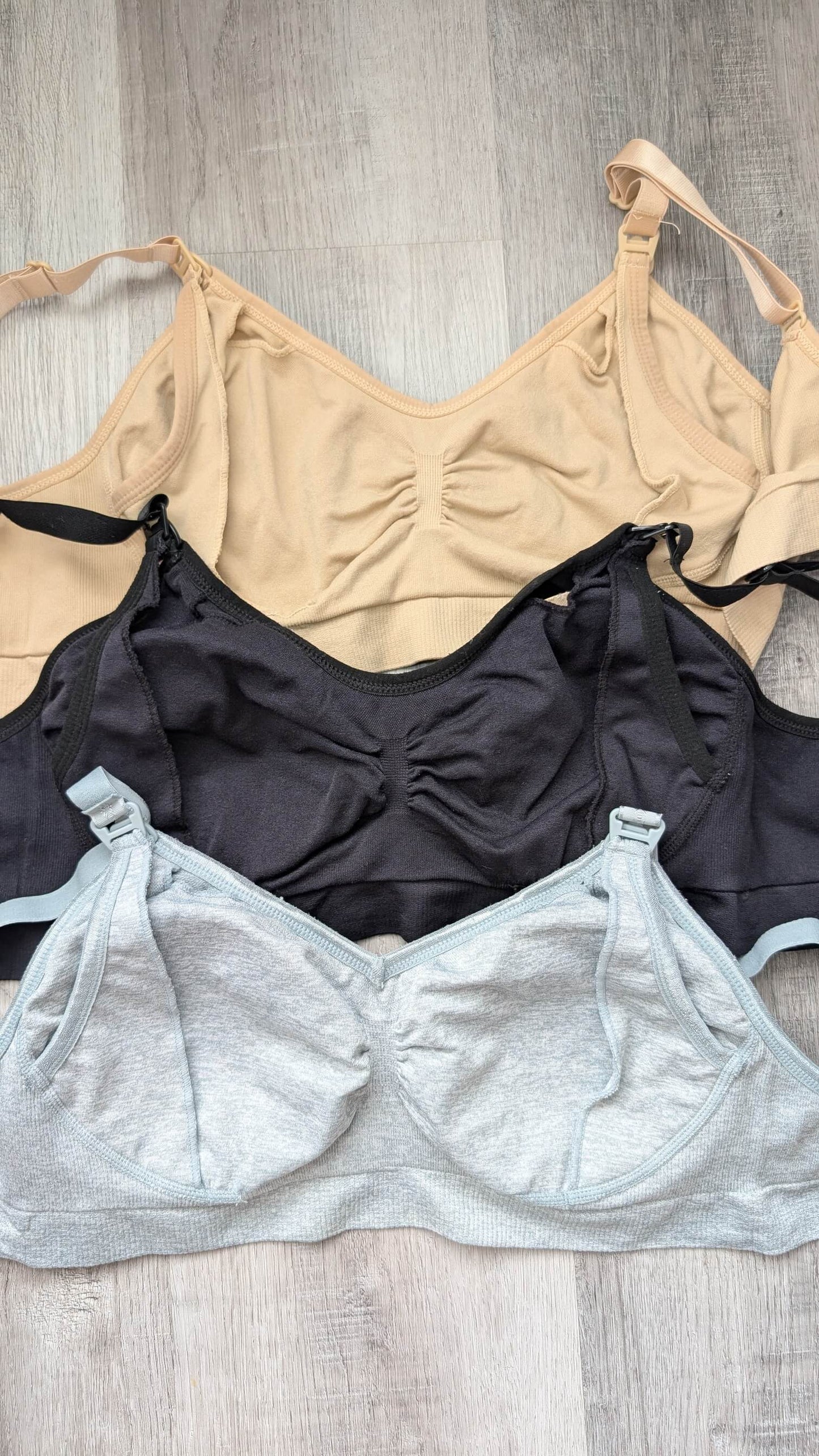 Lot of 3 Nursing Bras Size XXL Asian Fit , Maternity L (12-14)