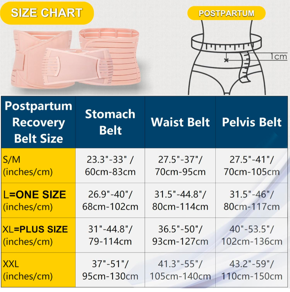 3 in 1 Post Partum Support Belt (One Size), Maternity L (12-14)