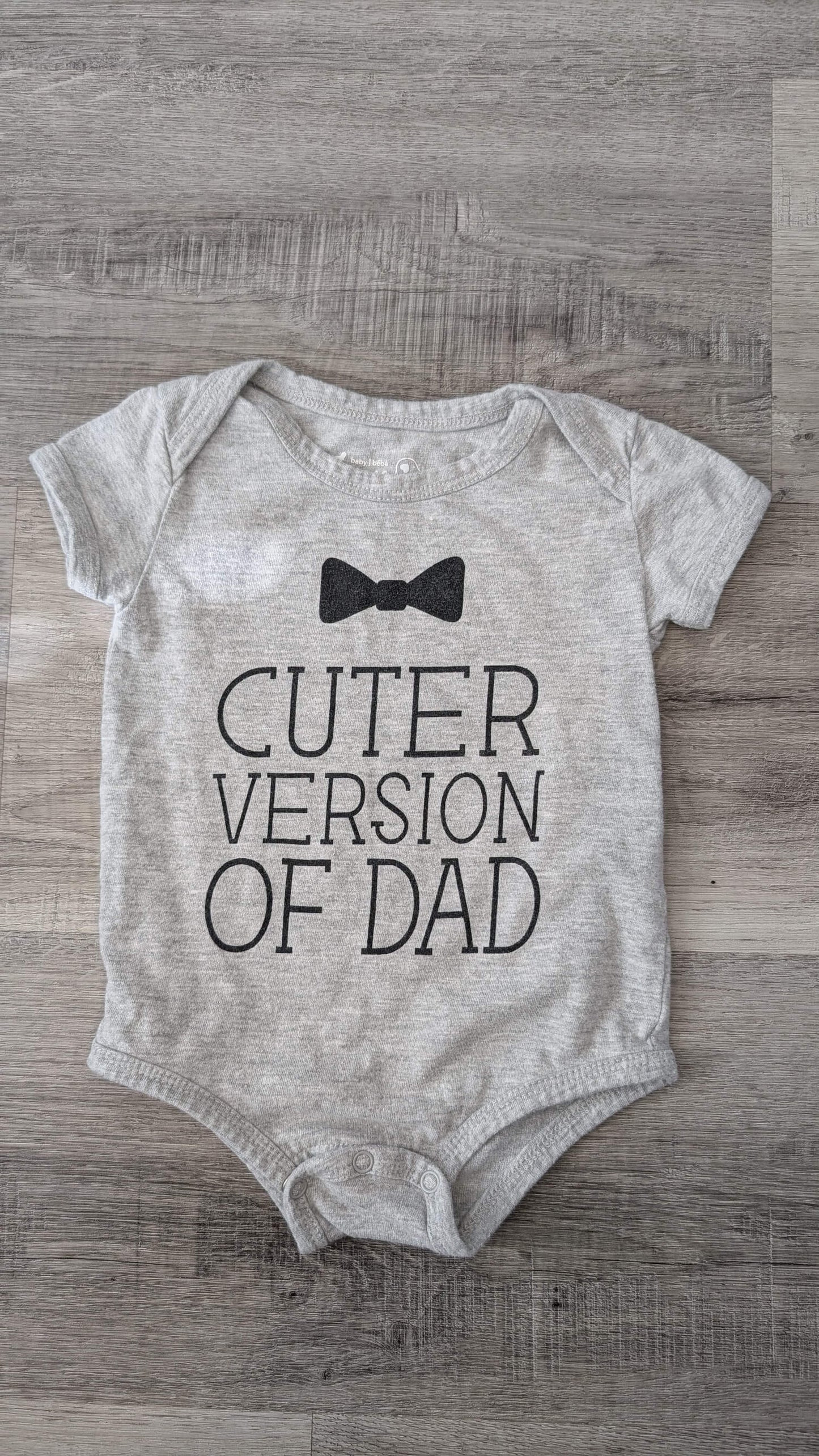 "Cuter Version of Dad" Onsie 3-6m, Kids 6 Month (3-6M)