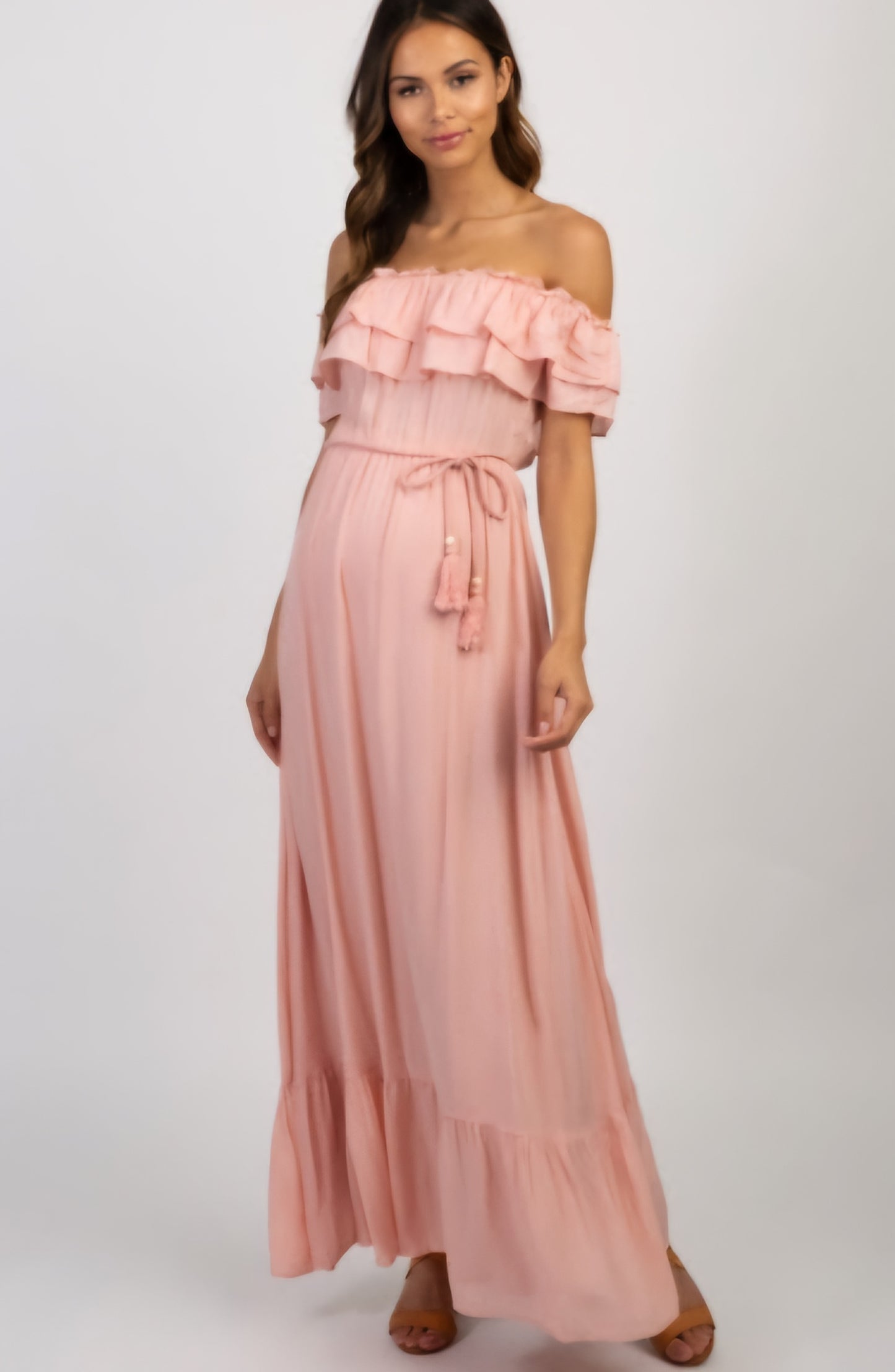 Pink Blush Maternity Dress, Maxi, Pink, Large, NWT, Maternity L (12-14)
