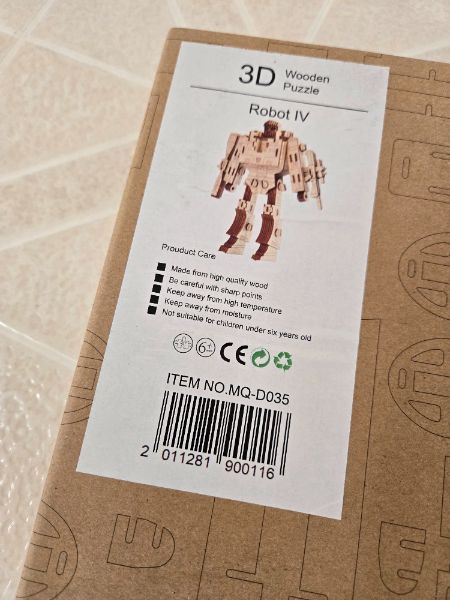 3D Wooden Puzzle - Robot (brand new in box)