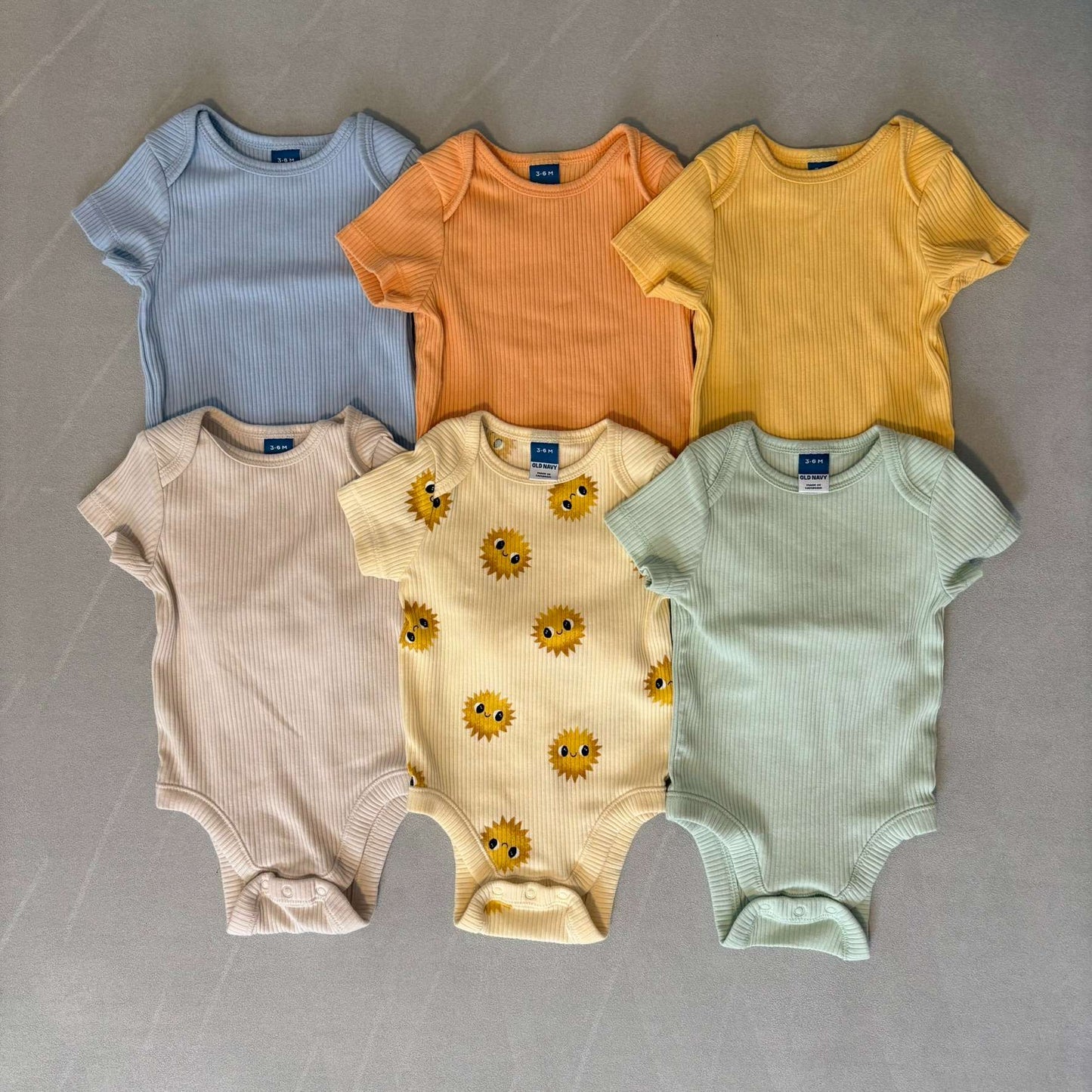 6 x 3-6 mth Ribbed TShirts NWOT, Kids 6 Month (3-6M)