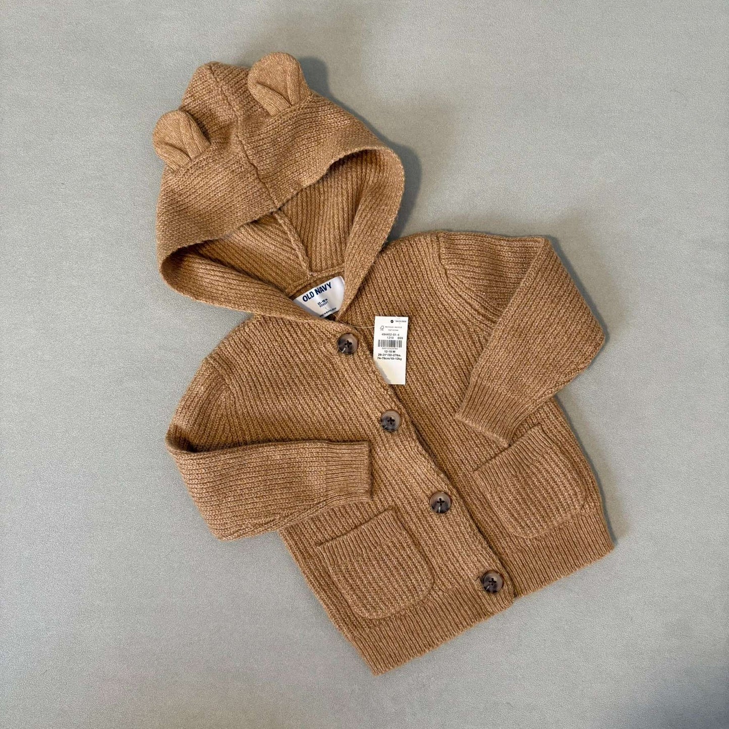 12-18 mth Old Navy knit Bear Sweater New with Tags, Kids 18 Month (12-18M)