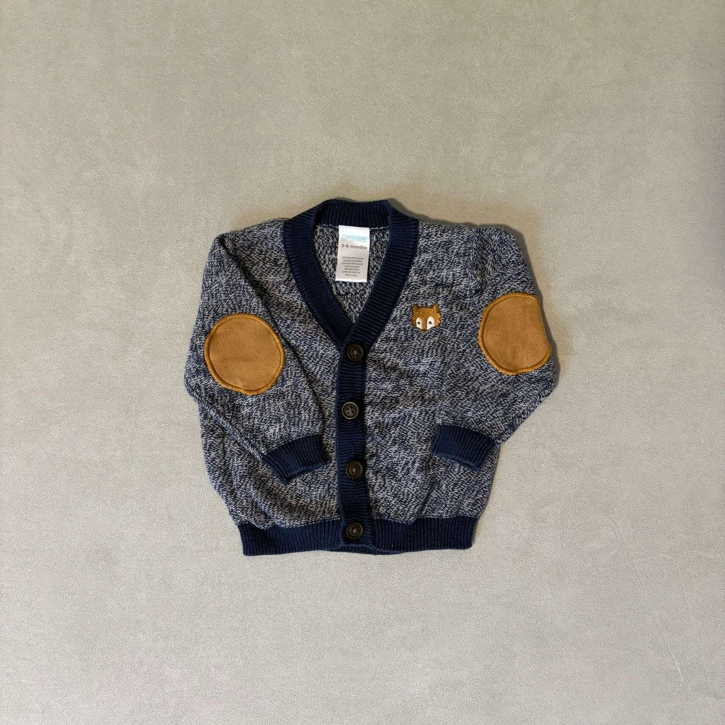 3-6 mth Fox Cardigan, Kids 6 Month (3-6M)