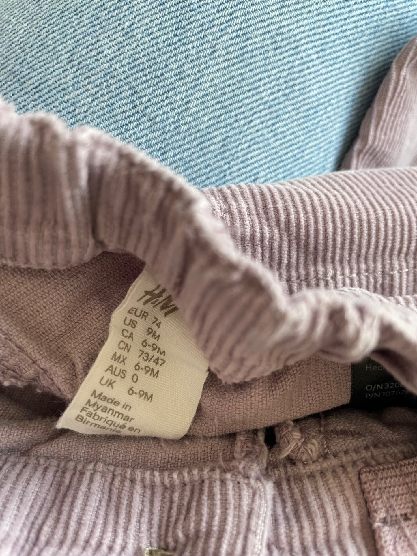 H&M, Corduroy Pants, Size 6-9 Months