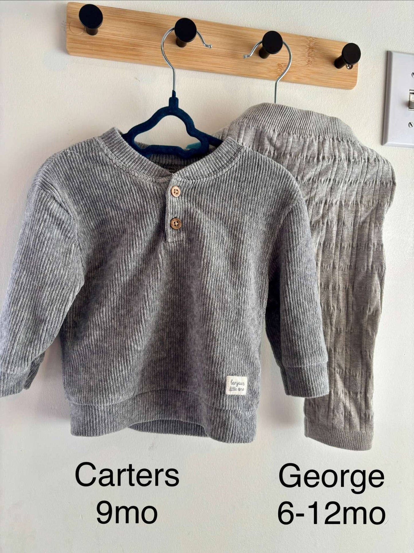 Grey Outfit 6-12 months, Kids 12 Month (9-12M)