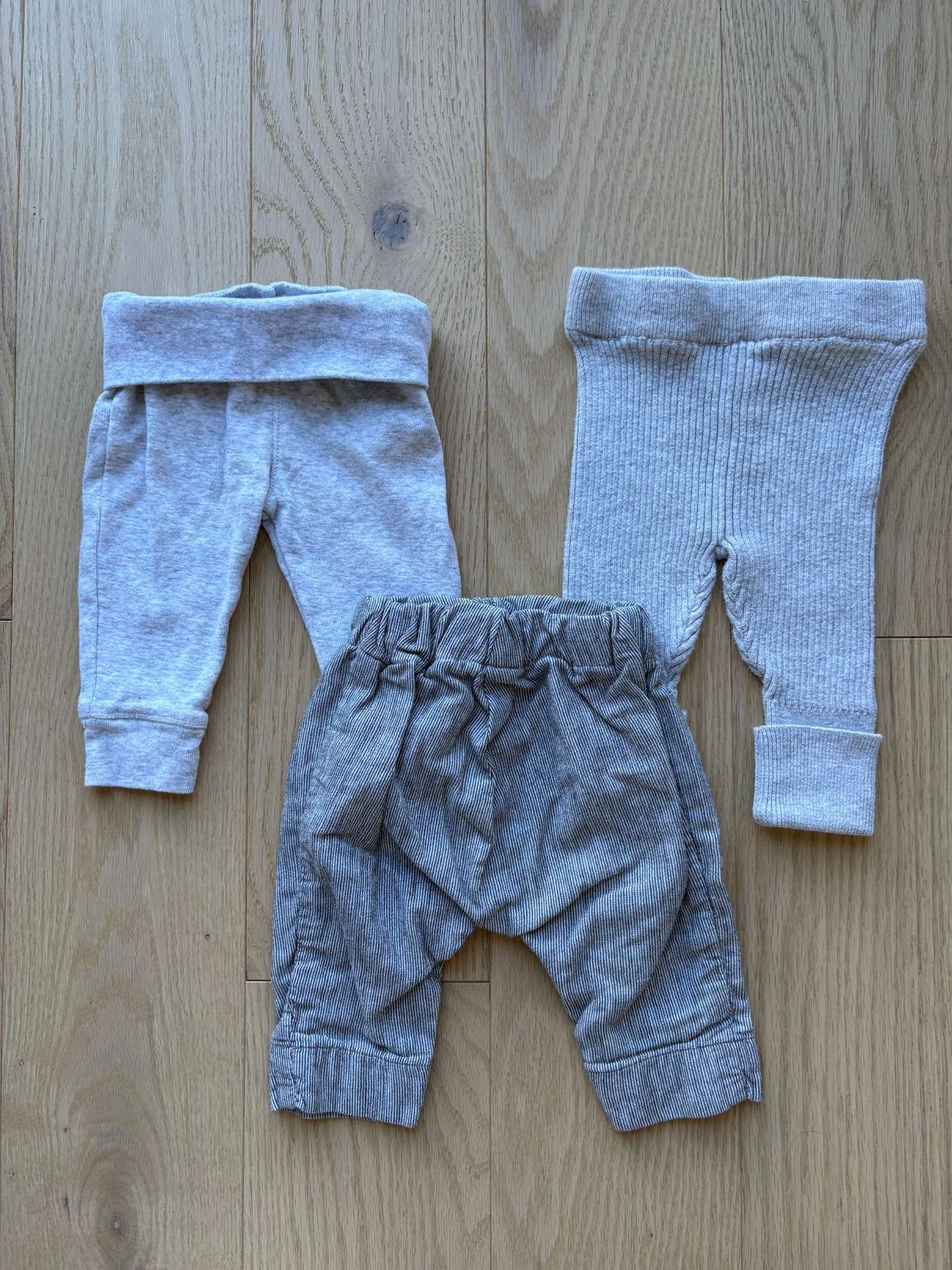 0-3m Grey Pants Bundle, Kids 3 Month (0-3M)
