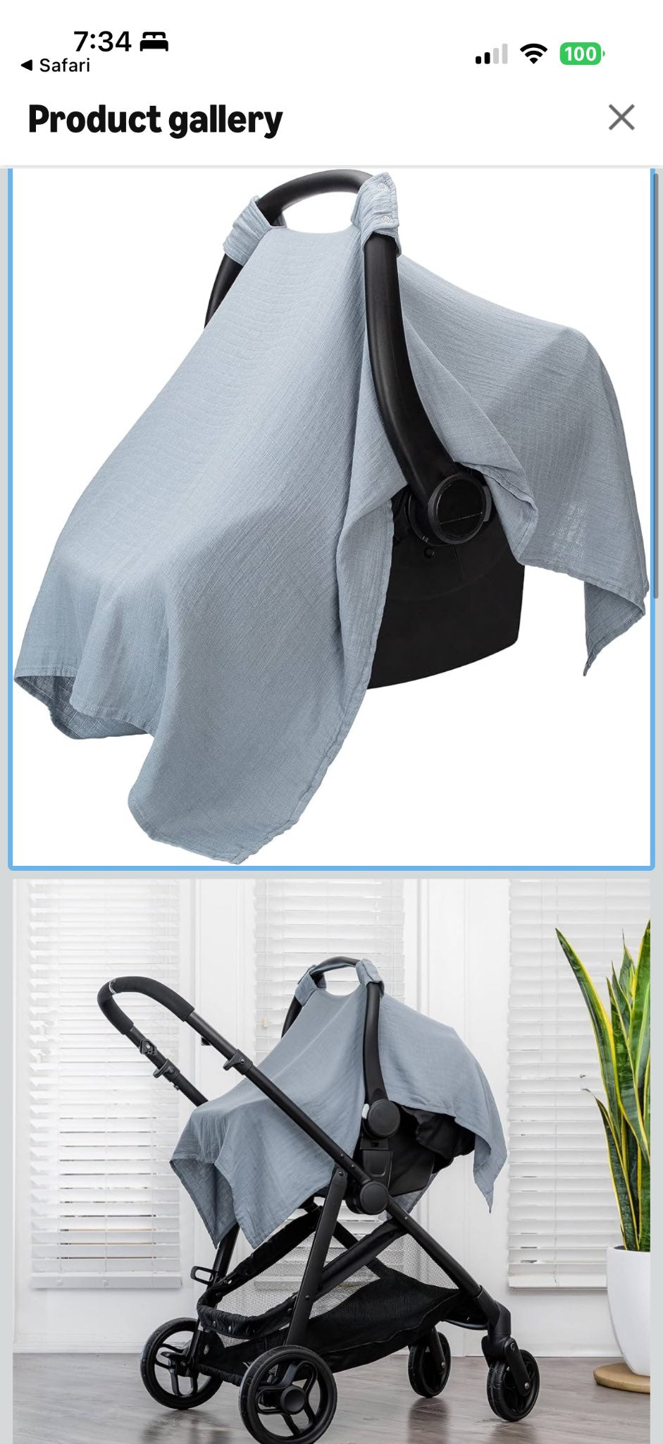 Muslin Car seat cover