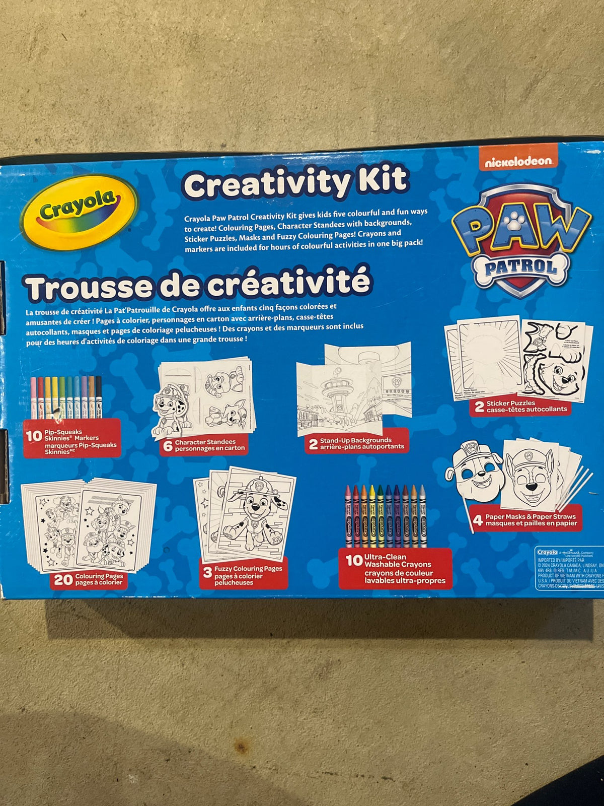 Crayola paw patrol art kit