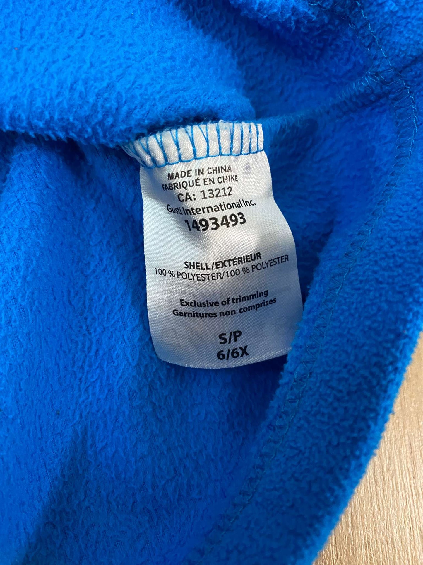 Gusti BLEU fleece full zip, Kids 6/6X