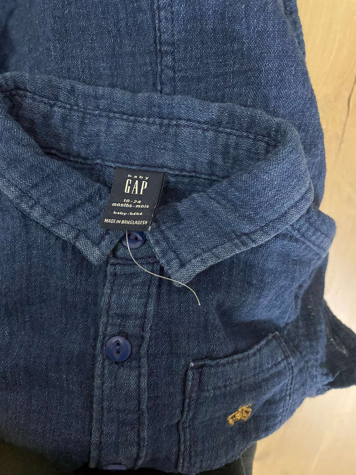GAP Blue Denim(like) - soft onesie, Kids 18 Month (12-18M)