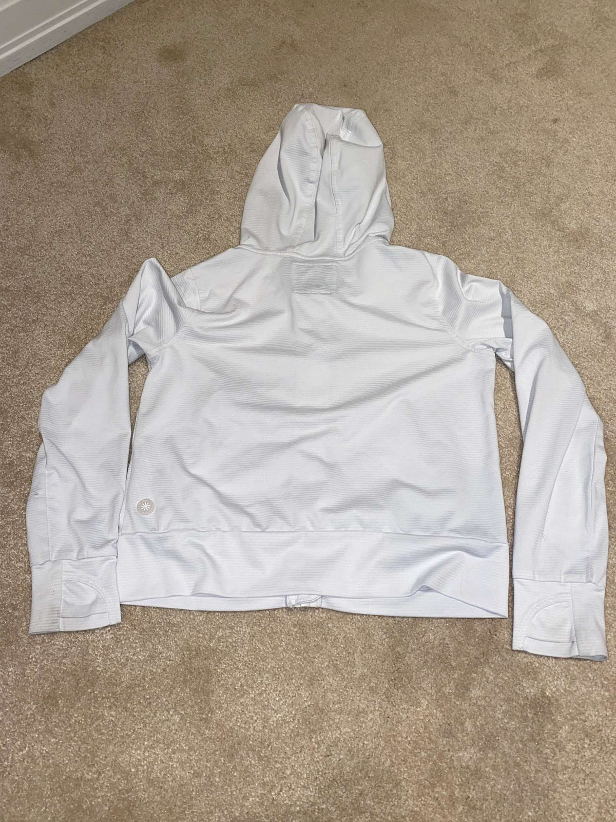 Athleta Girl: White hooded zip up, Kids 7