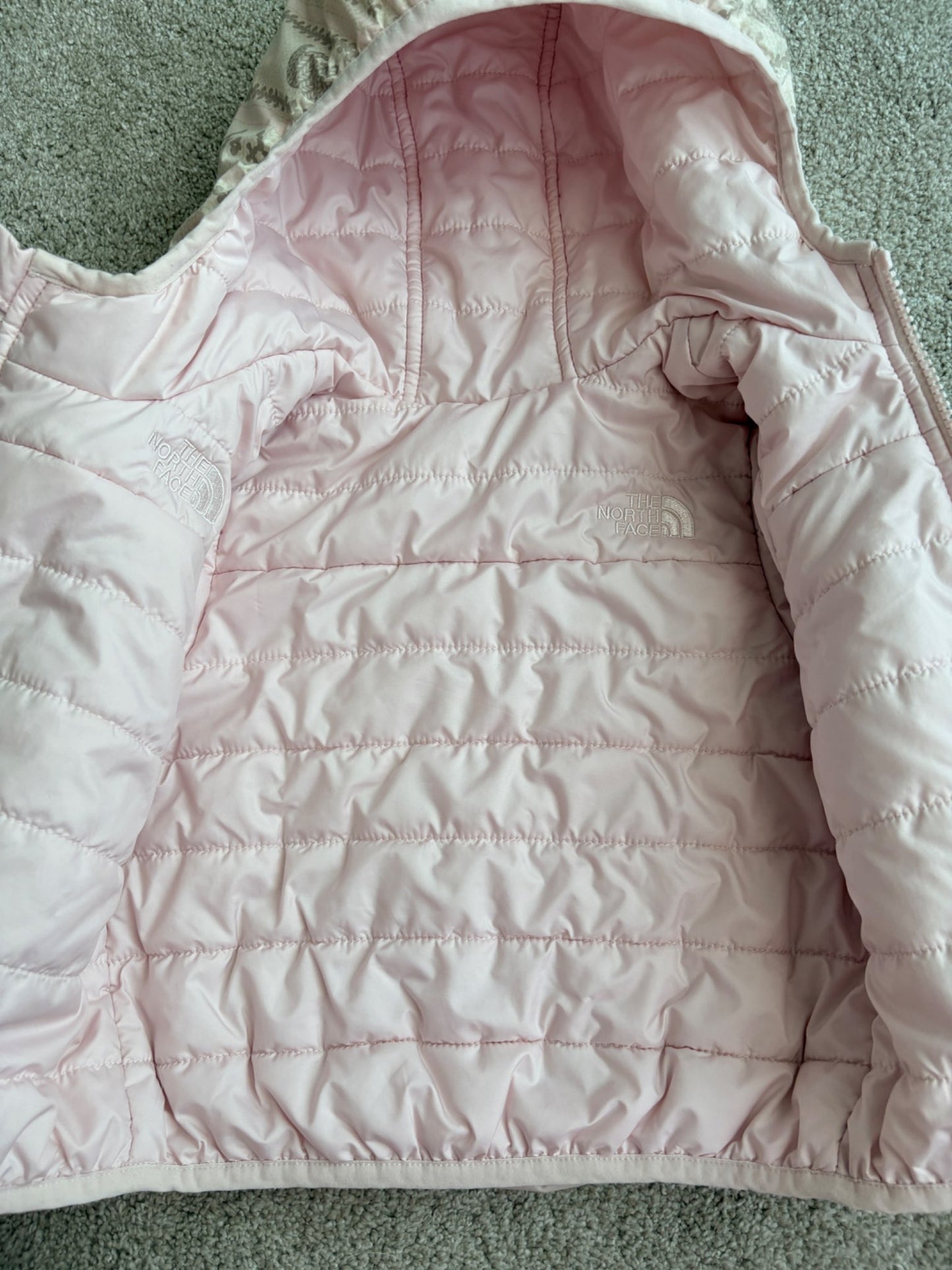North Face Reversible Pink Puffy Jacket (12 month), Kids 12 Month (9-12M)