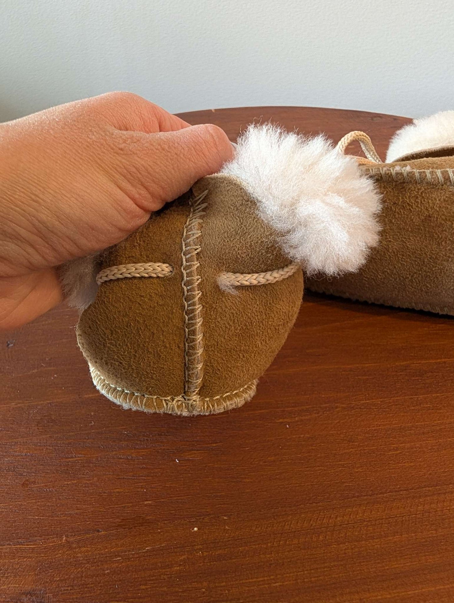 Faux fur infant slippers, Shoes 0 (Baby: 0-12 mth)