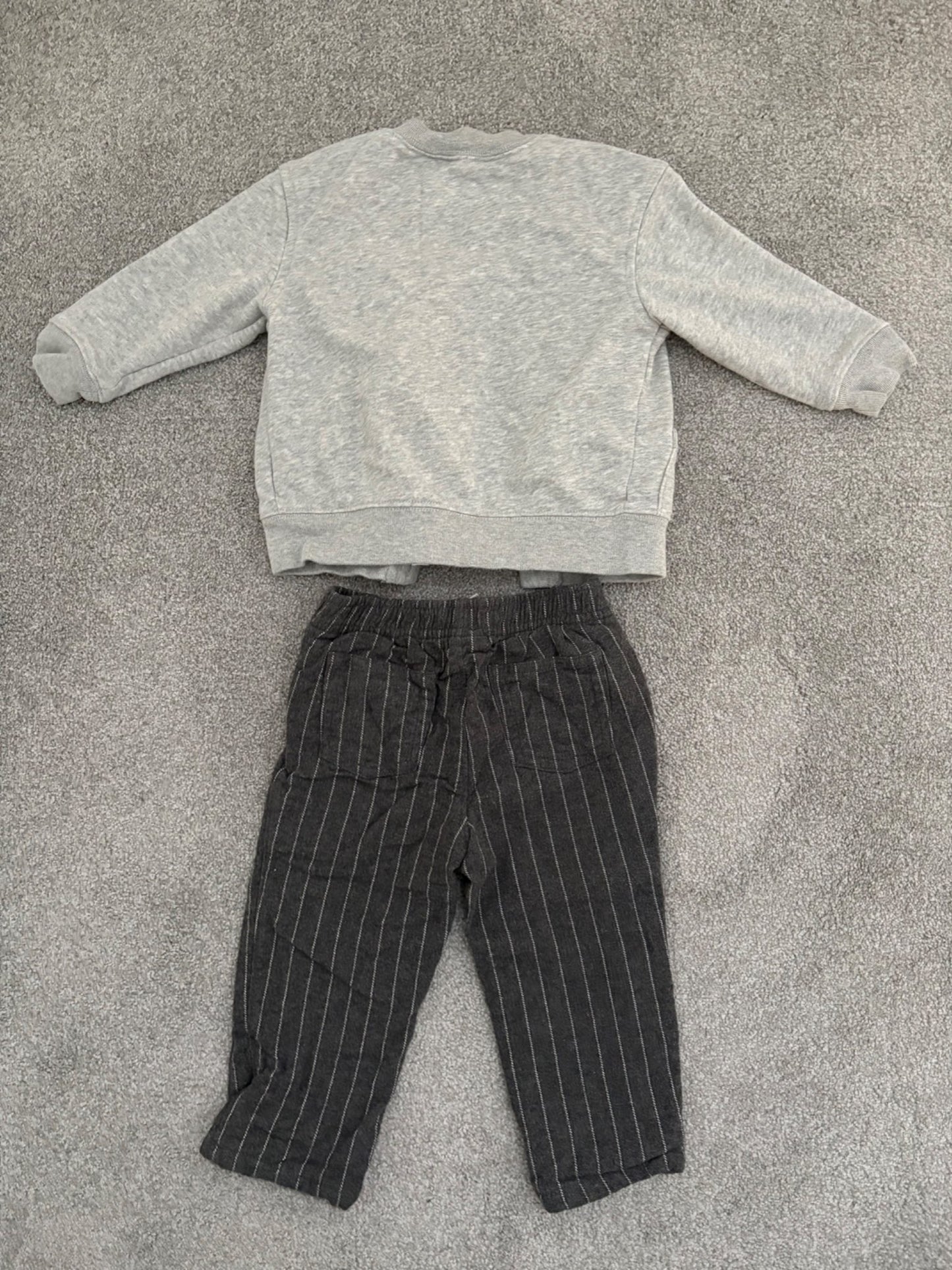 Gap Baby 3-Piece Outfit Set, Heather Light Grey, 18-24 months, Kids 24 Month (18-24M)