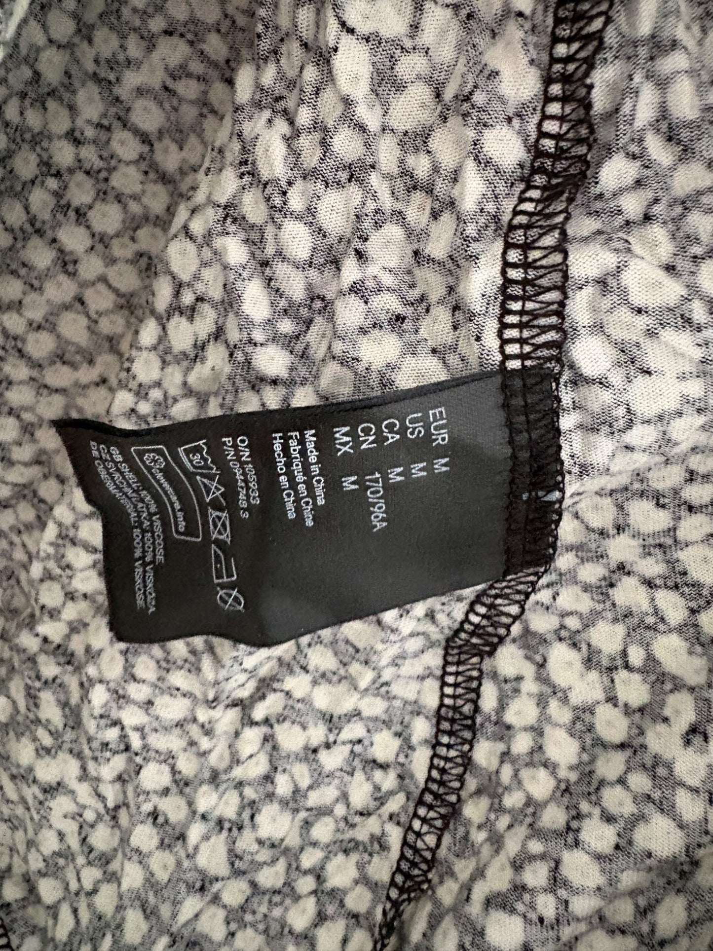 H&M MAMA Long-Sleeve Wrap Dress, Black/Floral, Size M, NWOT, Maternity M (8-10)