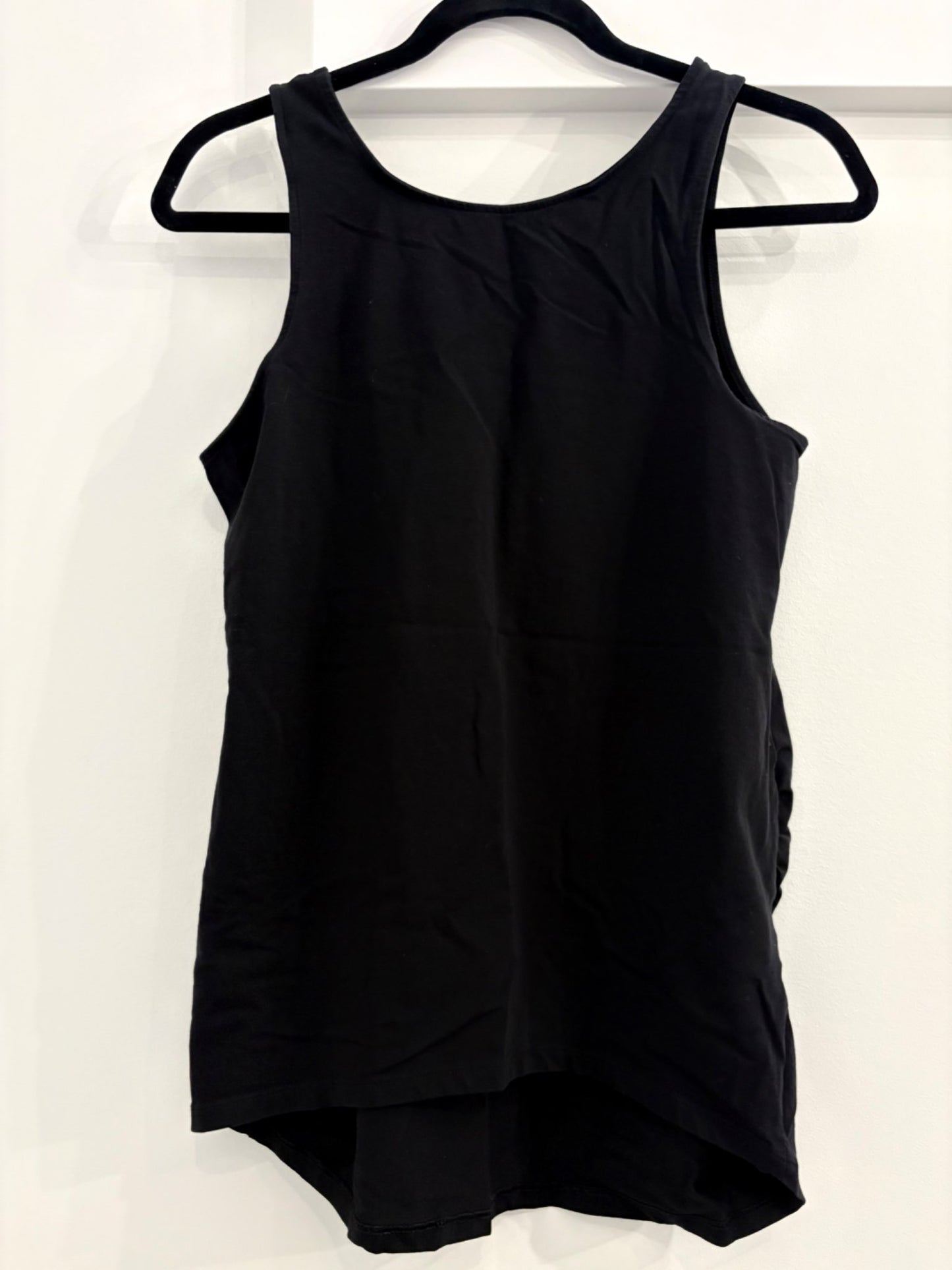 H&M MAMA Cotton Tank Top (B), Black, Size L, Maternity L (12-14)