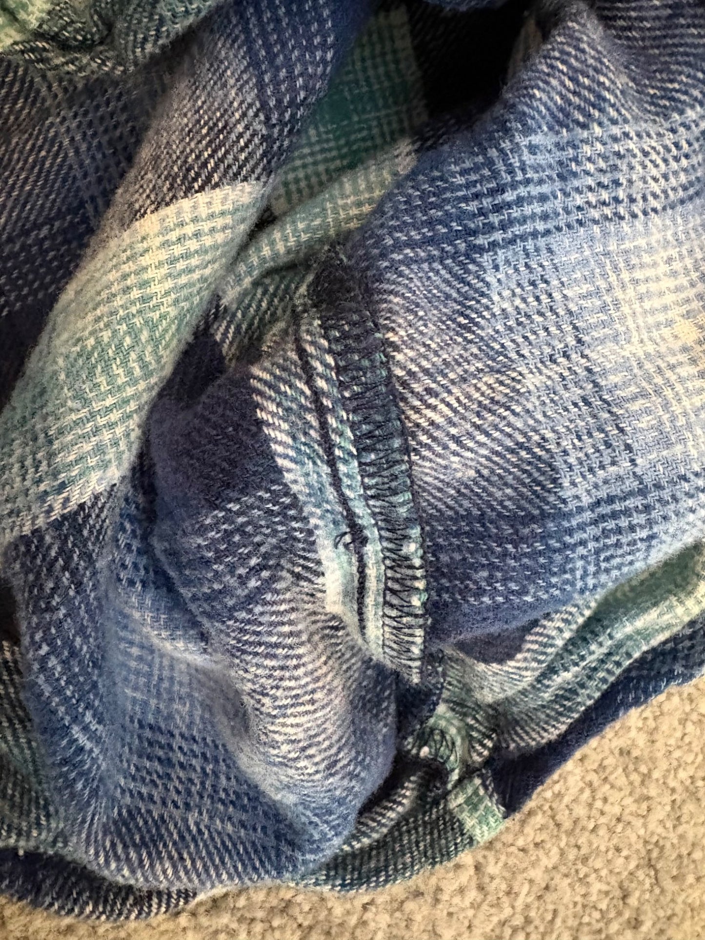 Old Navy Long-Sleeve Plaid Pocket Shirt, Blue Plaid, Size 18-24 months, Kids 24 Month (18-24M)