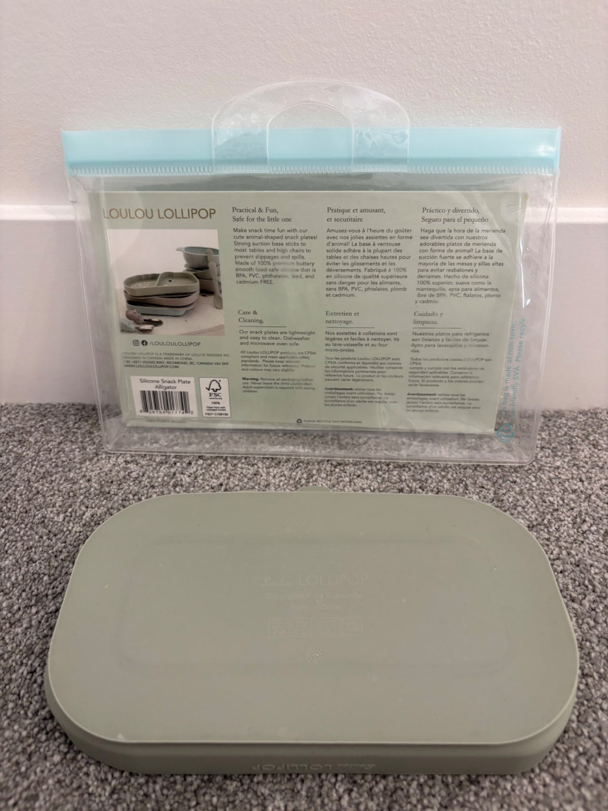 Loulou Lollipop Baby Suction Plate, Aly Alligator