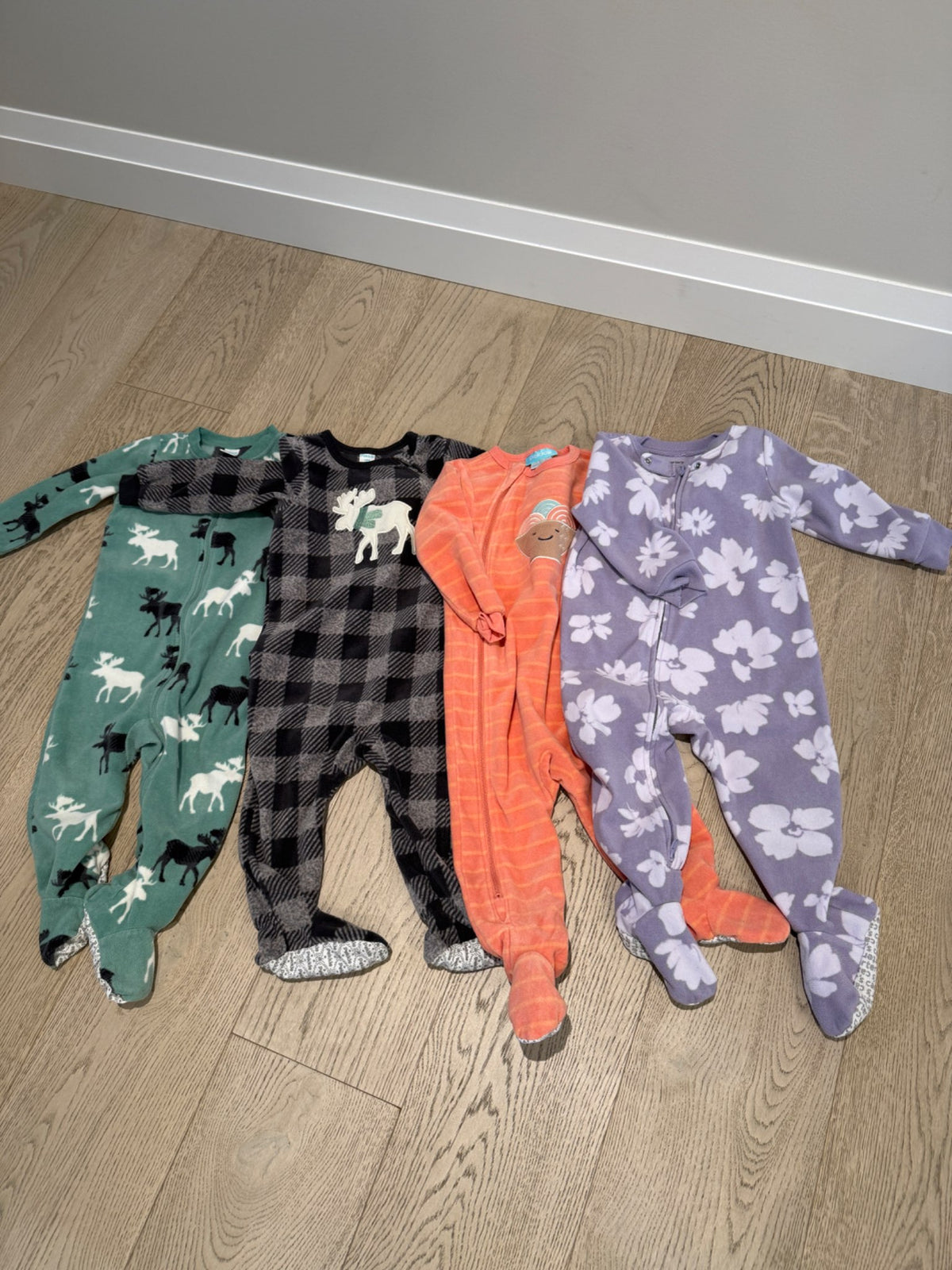 Fleece Onesie Sleeper Lot, Kids 18 Month (12-18M)