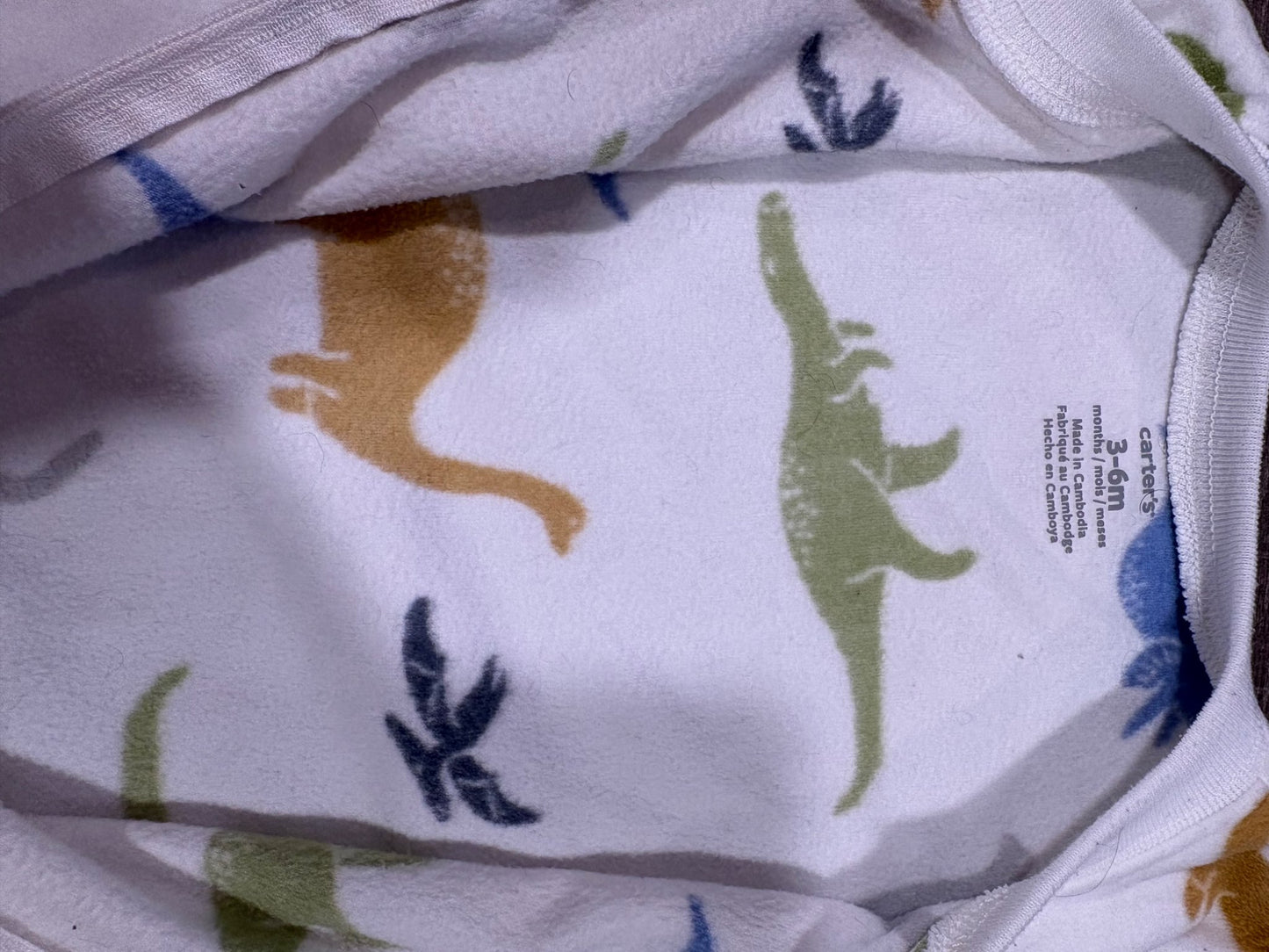 Dinosaur sleepsack 6m , 0-6 Months (Small)