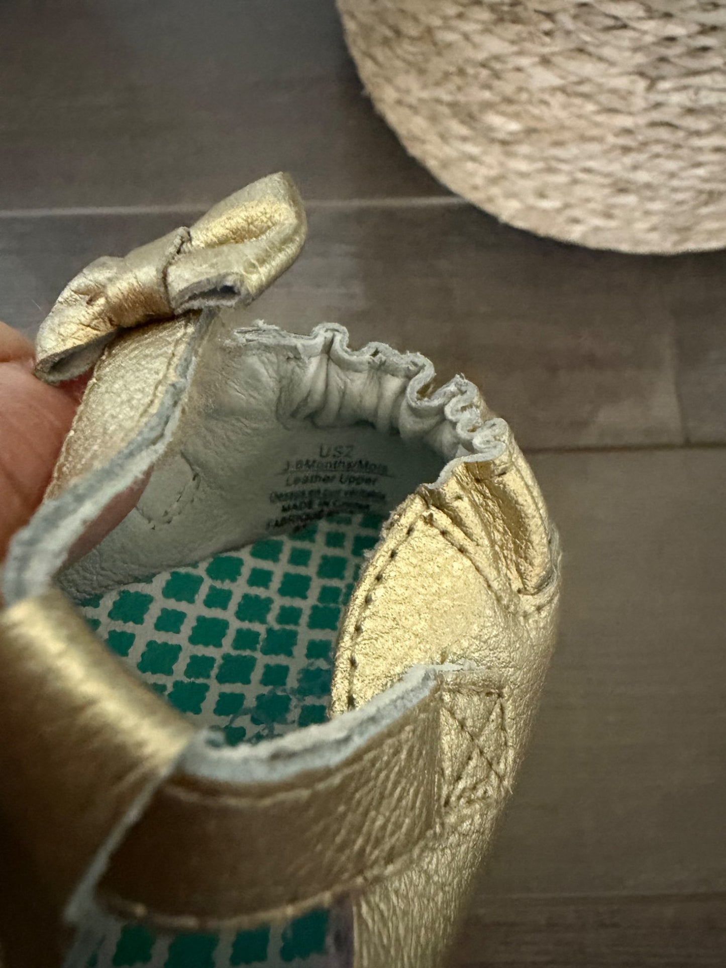 Roobez gold shoes size 2 , Shoes 2 (Baby: 0-12 mth)