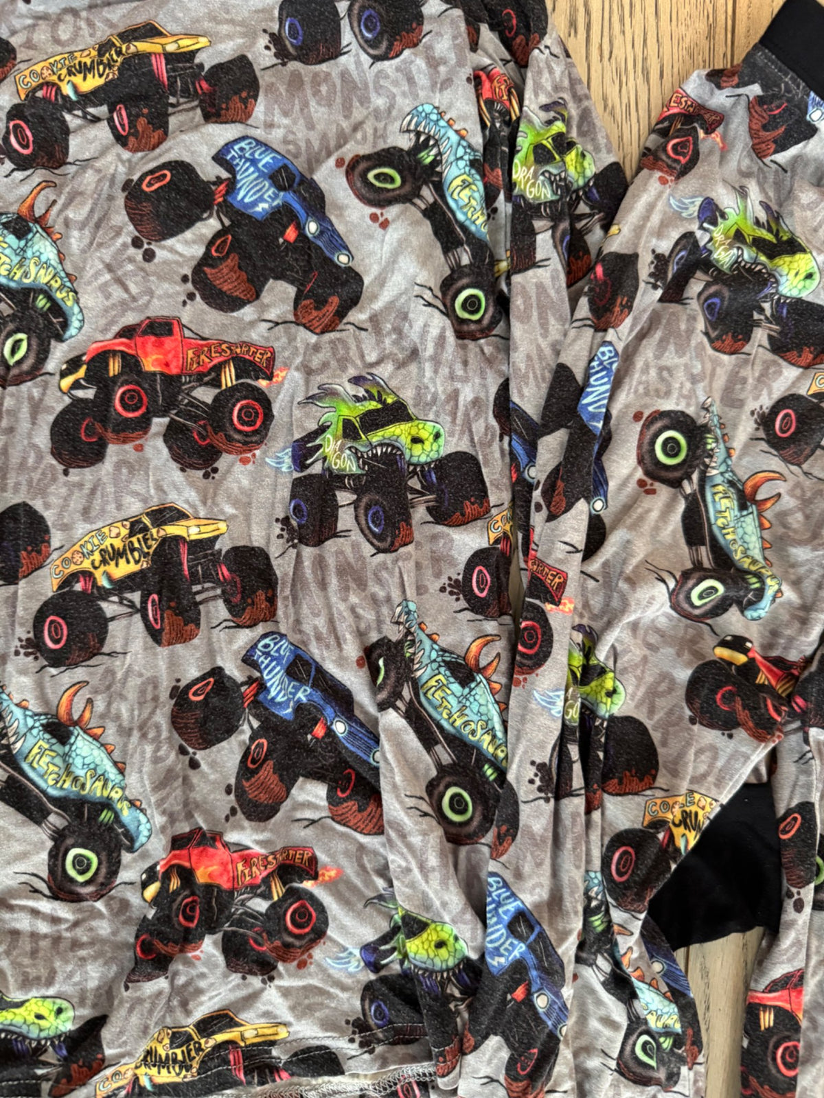 Bamboo Monster Truck Pjs, Kids 7